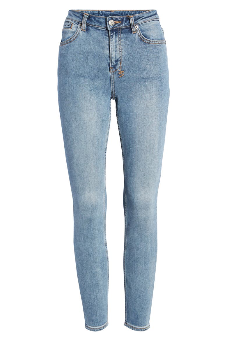 Spray On Ankle Skinny Jeans, Alternate, color, DENIM