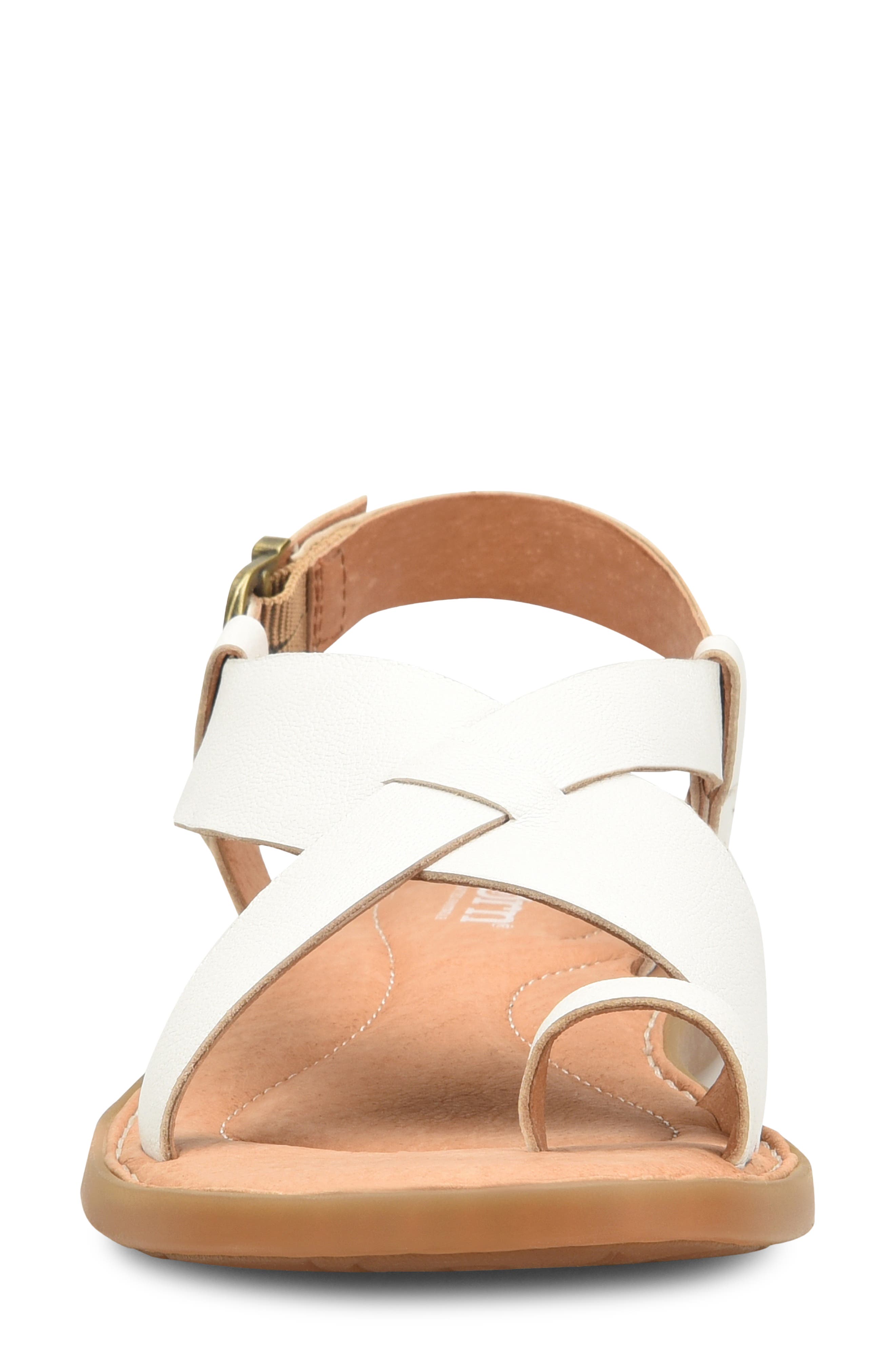 Inya Crossover Sandal, Alternate, color, WHITE LEATHER