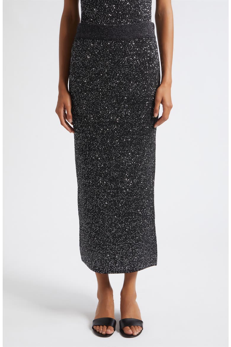 Alisha Sequin Skirt, Main, color, ONYX