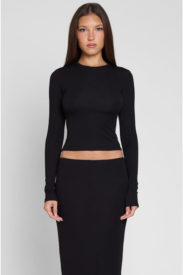 Everyday Jersey Long Sleeve Top, Main, color, Black