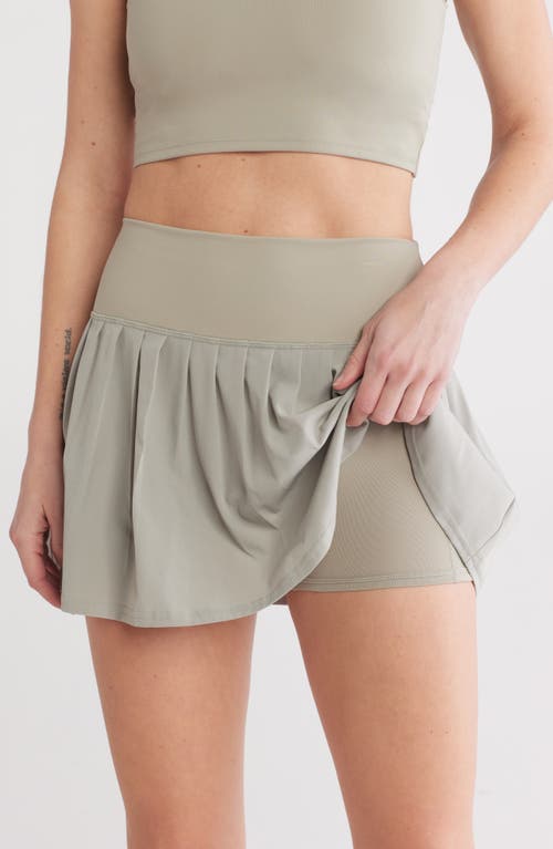 X By Gottex Accordion Skort In Grey Sage