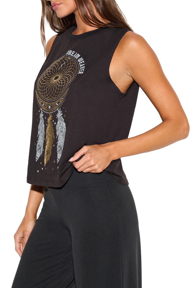 Dream Weaver Vibe Graphic Tank, Alternate, color, BLACK
