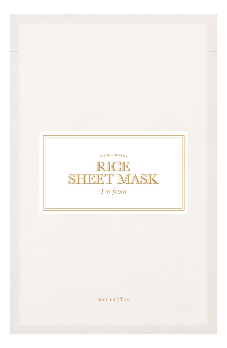 I'm From 5-Pack Rice Sheet Mask, Main, color, 