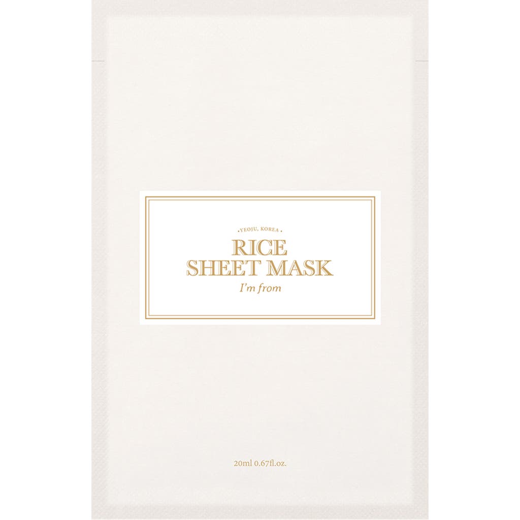 I'm From 5-pack Rice Sheet Mask In Transparent