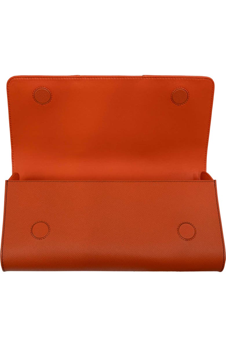 PERRIN PARIS La Parisienne Clutch Raphia, Alternate, color, Raphia Beige / Flamme