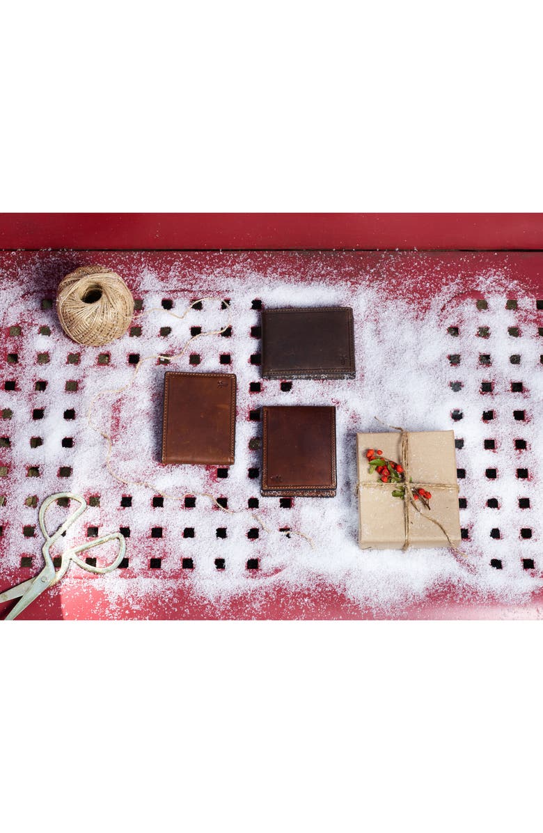 Frye 'Logan' Leather Billfold Wallet, Alternate, color, Slate