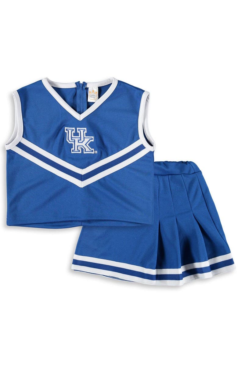 LITTLE KING Girls Youth Royal Kentucky Wildcats Two-Piece Cheer Set, Main, color, Royal