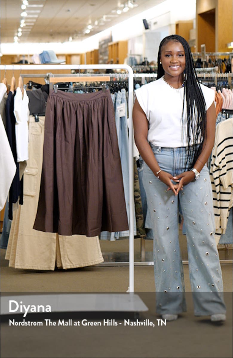 Diandra Cotton Blend Midi Skirt, sales video thumbnail