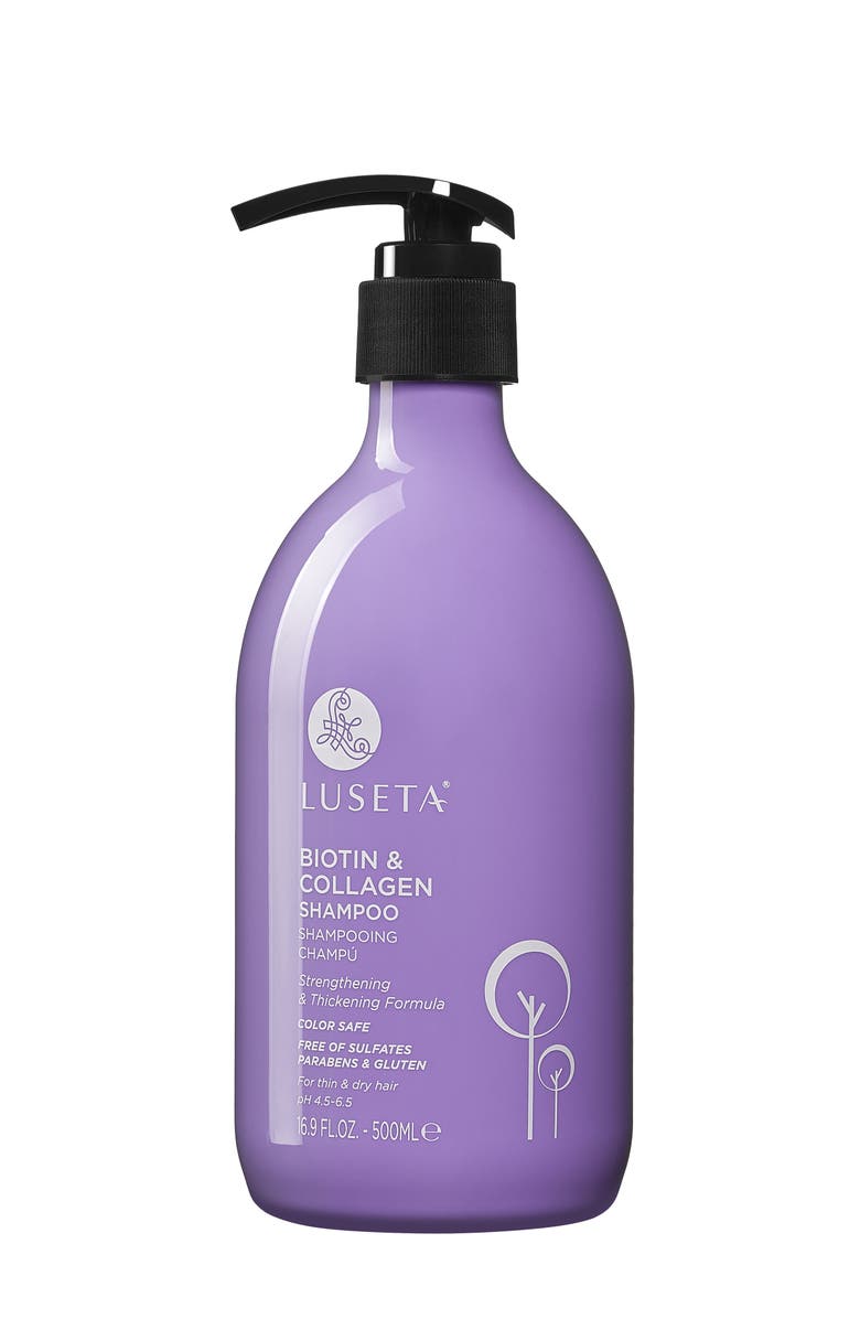 LUSETA Biotin & Collagen Shampoo, Main, color, 16.9 Oz.