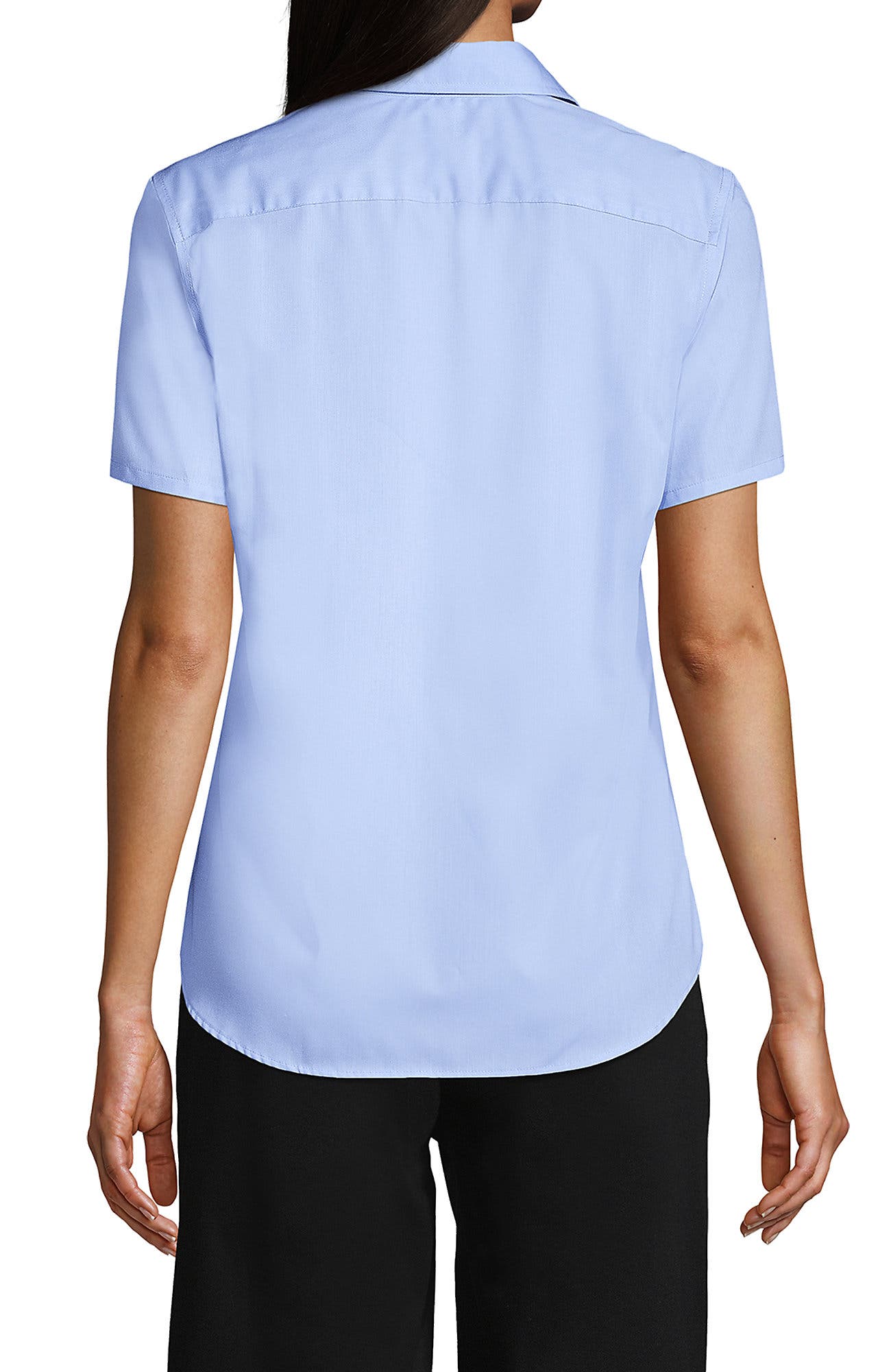 School Uniform  Short Sleeve Peter Pan Collar Broadcloth Shirt - image 4