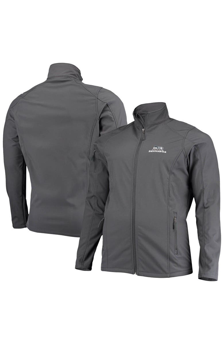 DUNBROOKE Men's Dunbrooke Gray Seattle Seahawks Big & Tall Sonoma Softshell Full-Zip Jacket, Alternate, color, Gray
