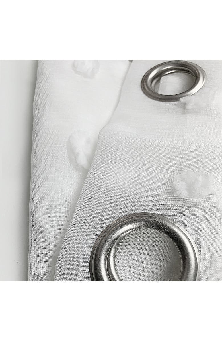 DAINTY HOME Snowball Set of 2 Sheer Panel Curtains, Alternate, color, 