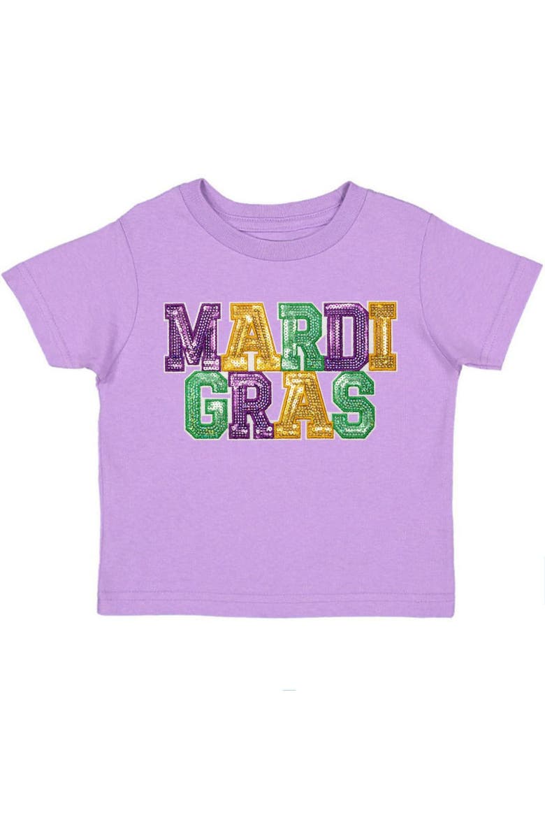 Sweet Wink Mardi Gras Patch Short Sleeve T-Shirt, Main, color,