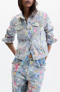 Desigual Embroidered Floral Trucker Jacket