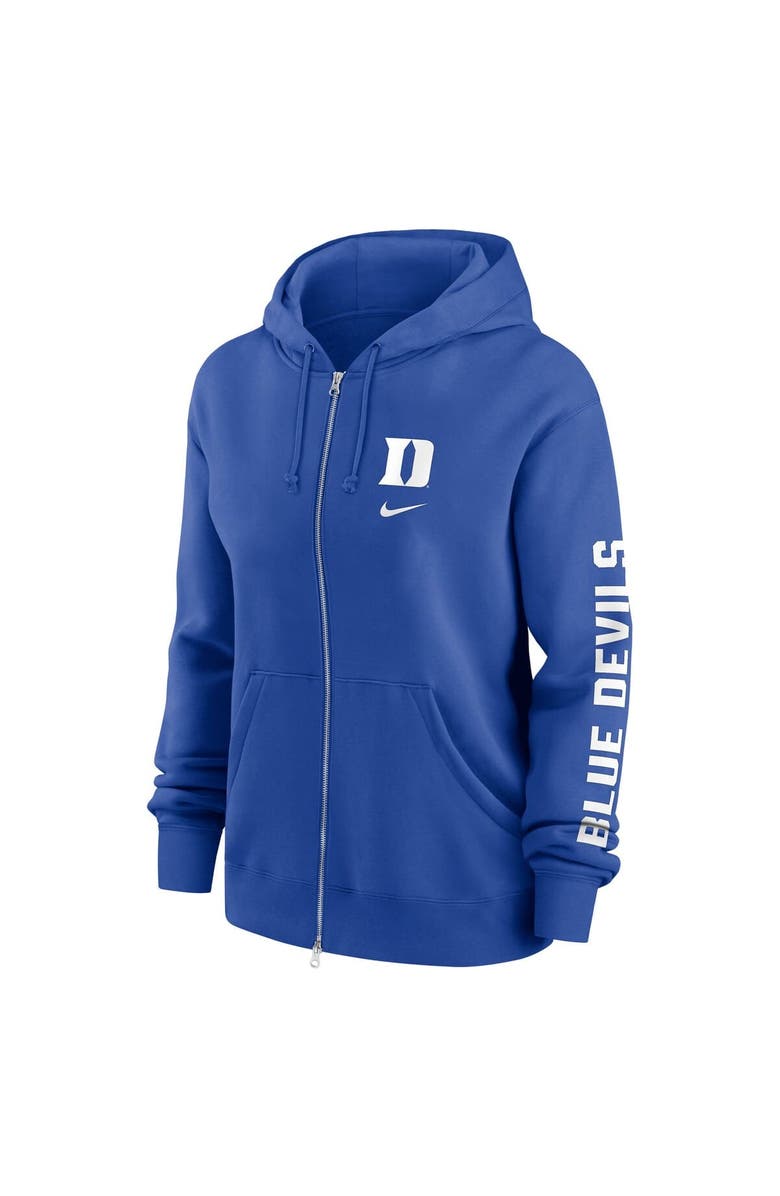Nike Women's Nike  Royal Duke Blue Devils Oversize Lockup Phoenix Full-Zip Hoodie Jacket, Alternate, color, Royal