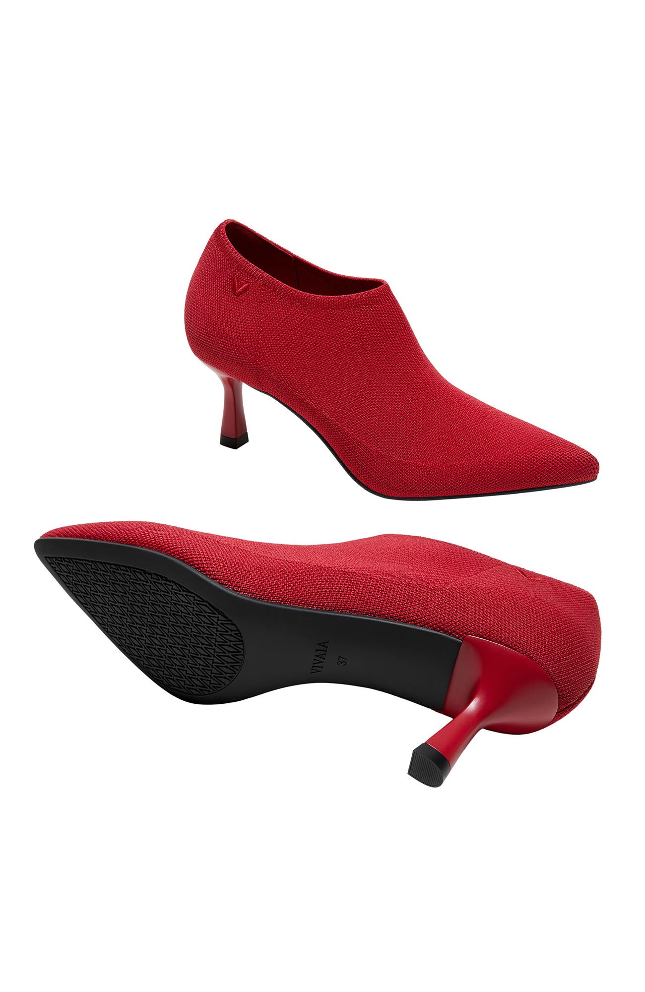 VIVAIA Pointed-Toe Mid Heels, Alternate, color, Ruby Red
