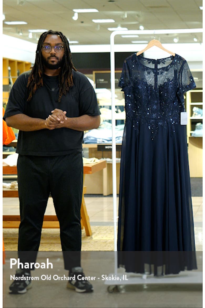 Beaded Mesh Gown video
