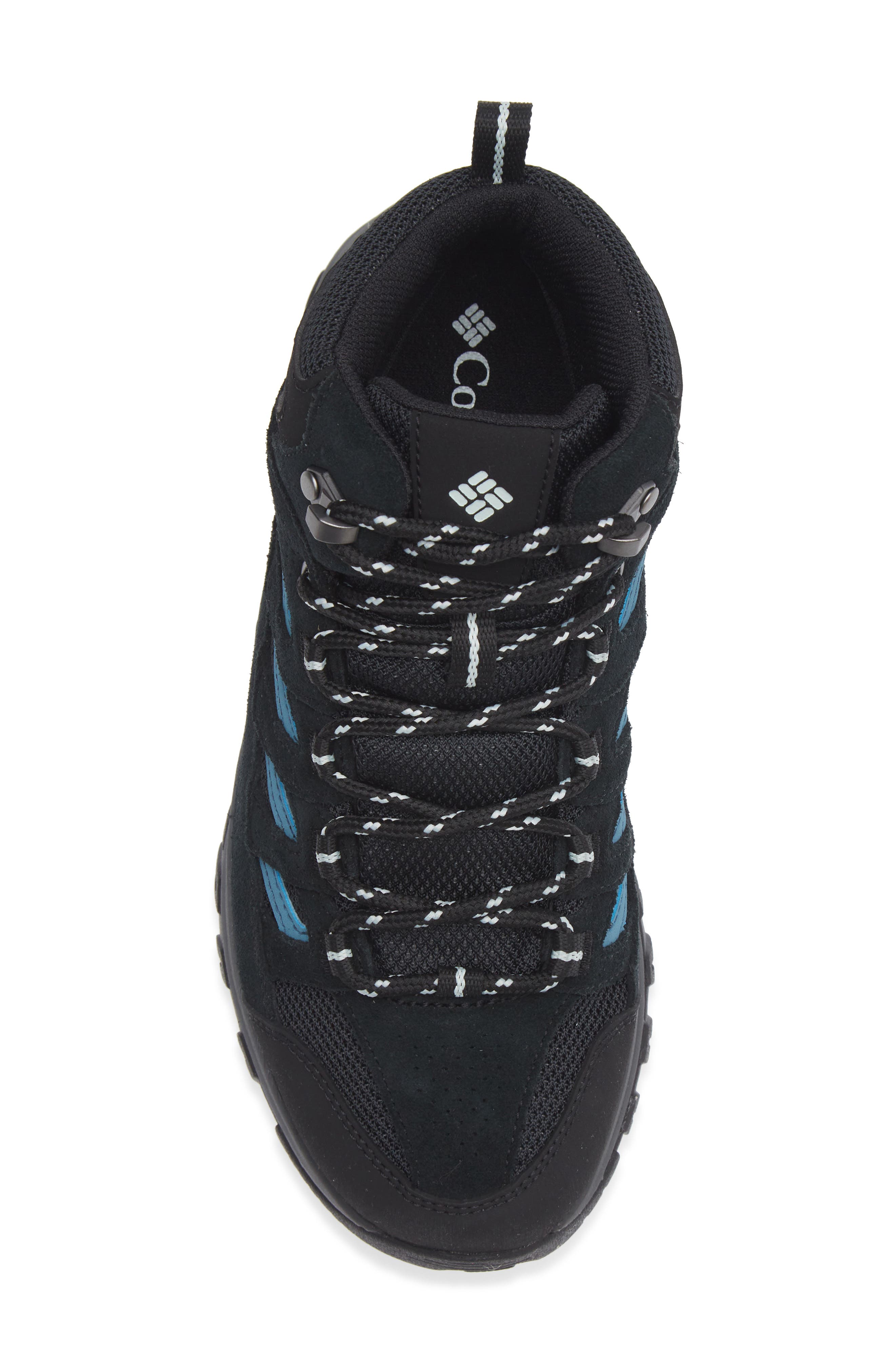 Columbia Crestwood Hiking Shoe, Alternate, color, Black/ Skylight