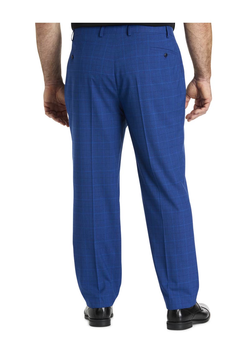 Big & Tall Windowpane Suit Pants, Alternate, color, BLUE