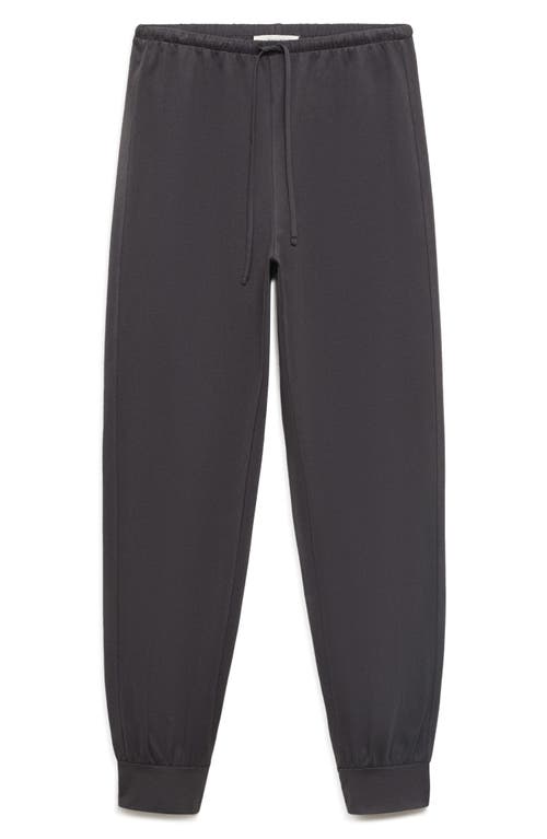 Mango Soft Finish Joggers In Gray