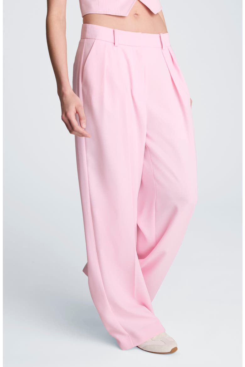 Double Pleat Wide Leg Pants, Alternate, color, CHINTZ PINK