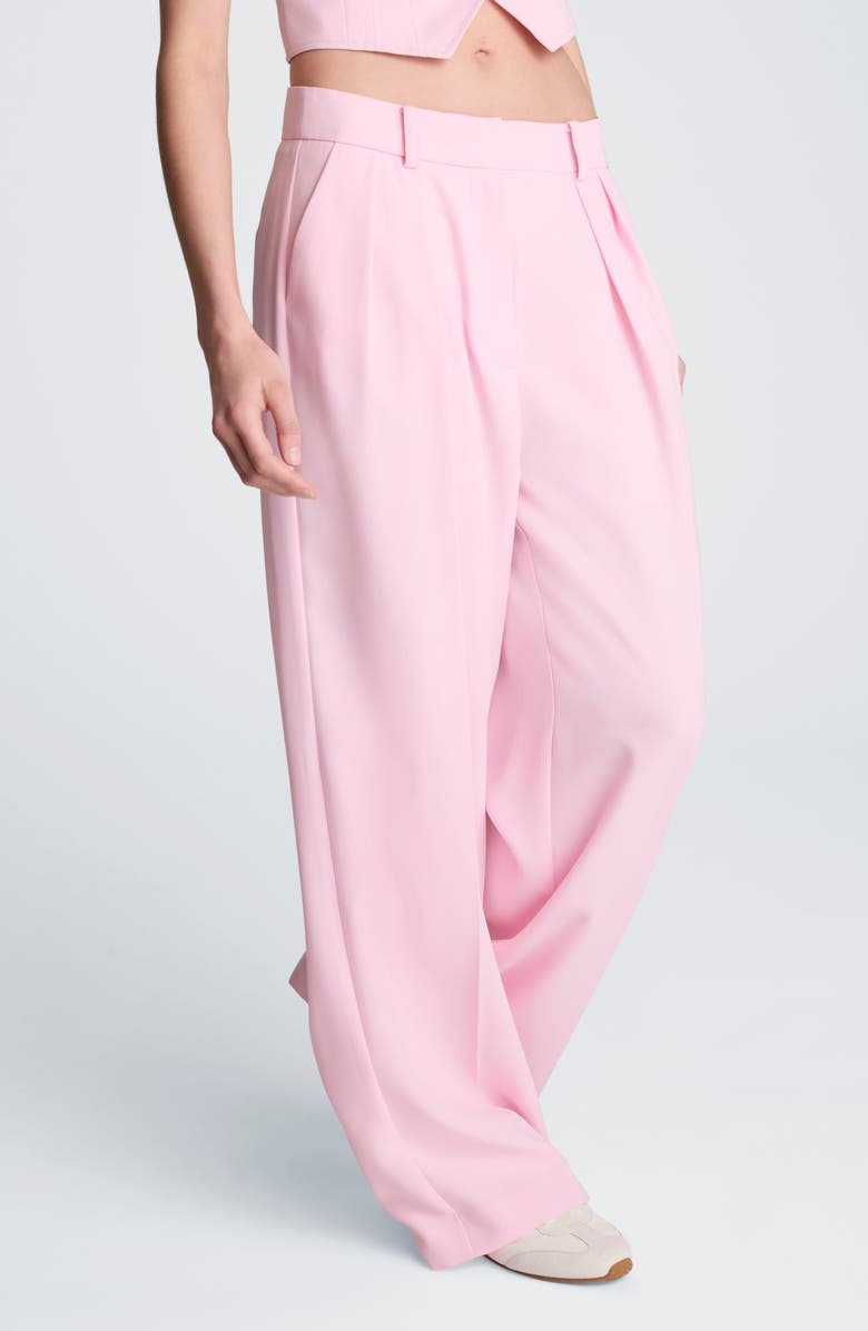 Kenneth Cole Double Pleat Wide Leg Pants, Alternate, color, Chintz Pink