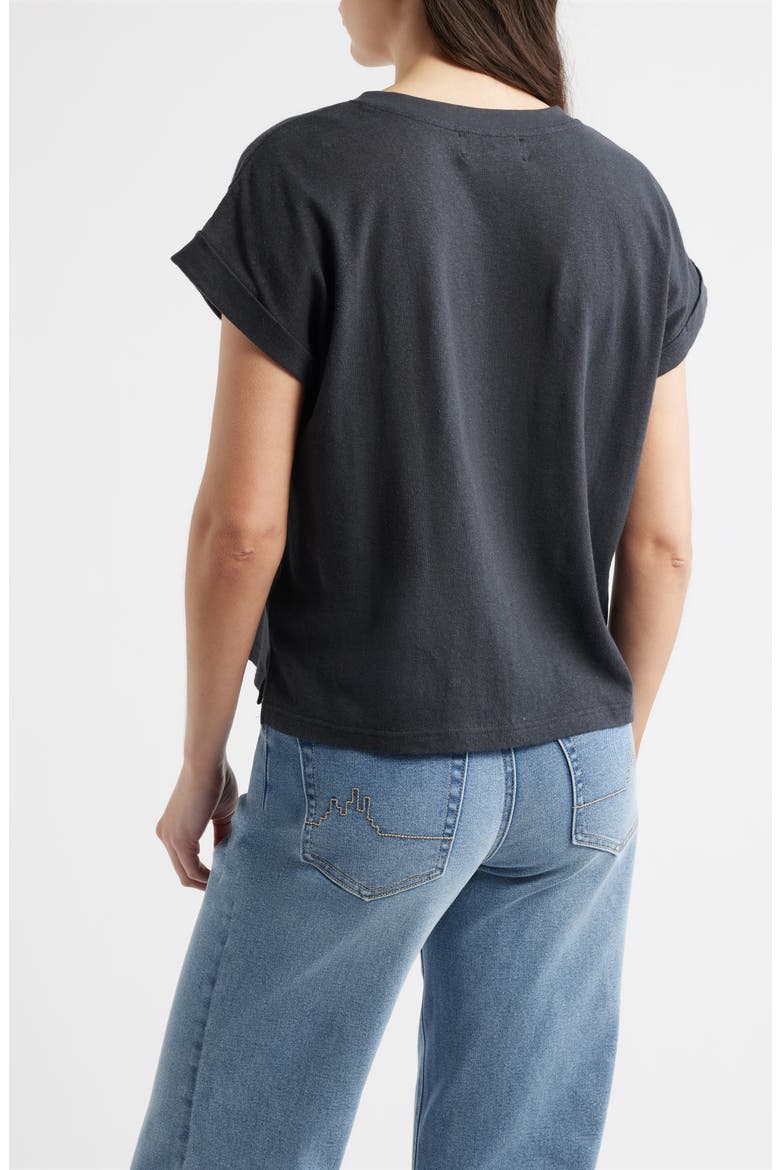 V-Neck T-Shirt, Alternate, color, BLACK