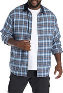 True Nation by DXL Big & Tall Corduroy Collar Flannel Shirt