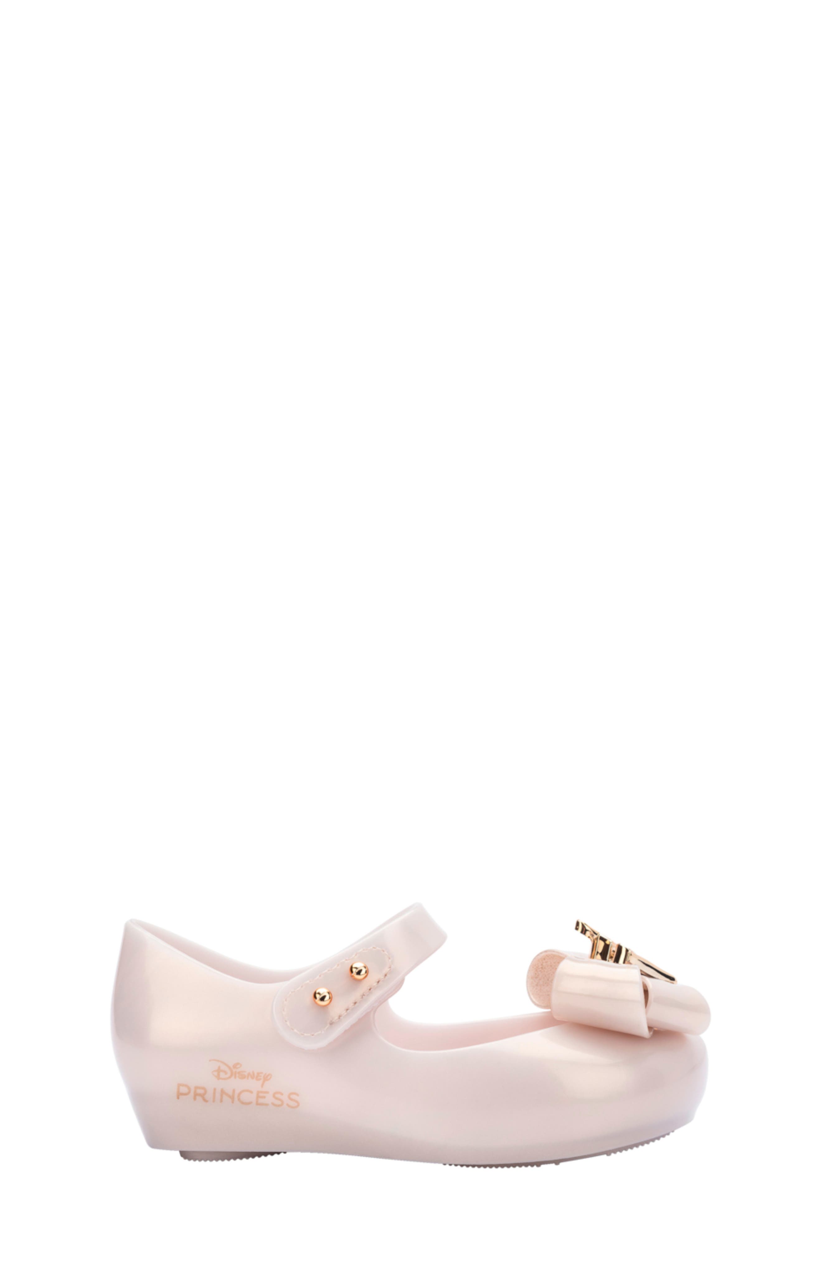Mini Melissa Kids
 Disney Princess Mary Jane Flat, Alternate, color, Metallic Beige