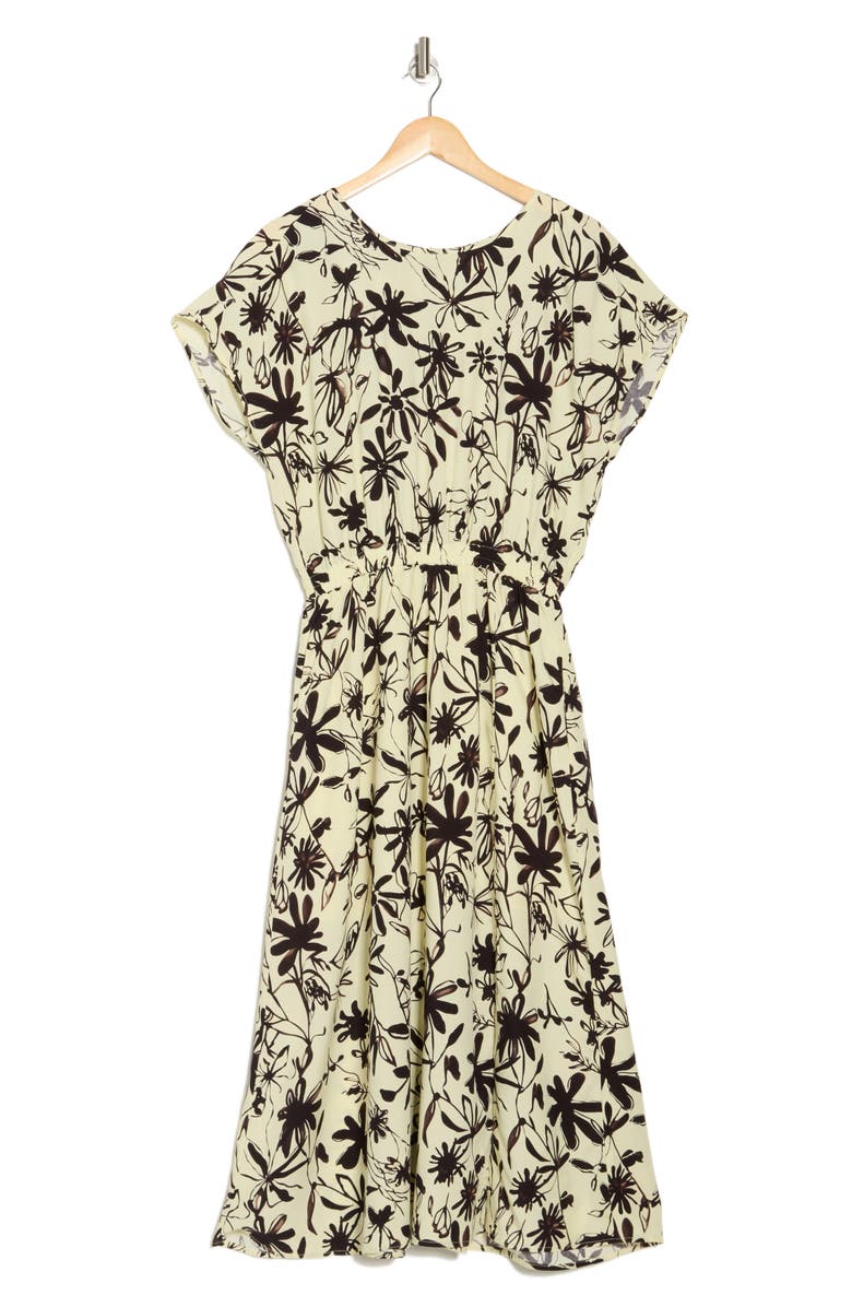 MELLODAY Geo Print Midi Dress, Alternate, color, 