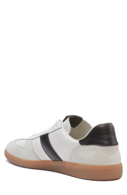 Tom Ford Archer White Low Top Sneakers With Logo Lettering On Tongue And Heel And Contrasting Heel In Leather In Multi