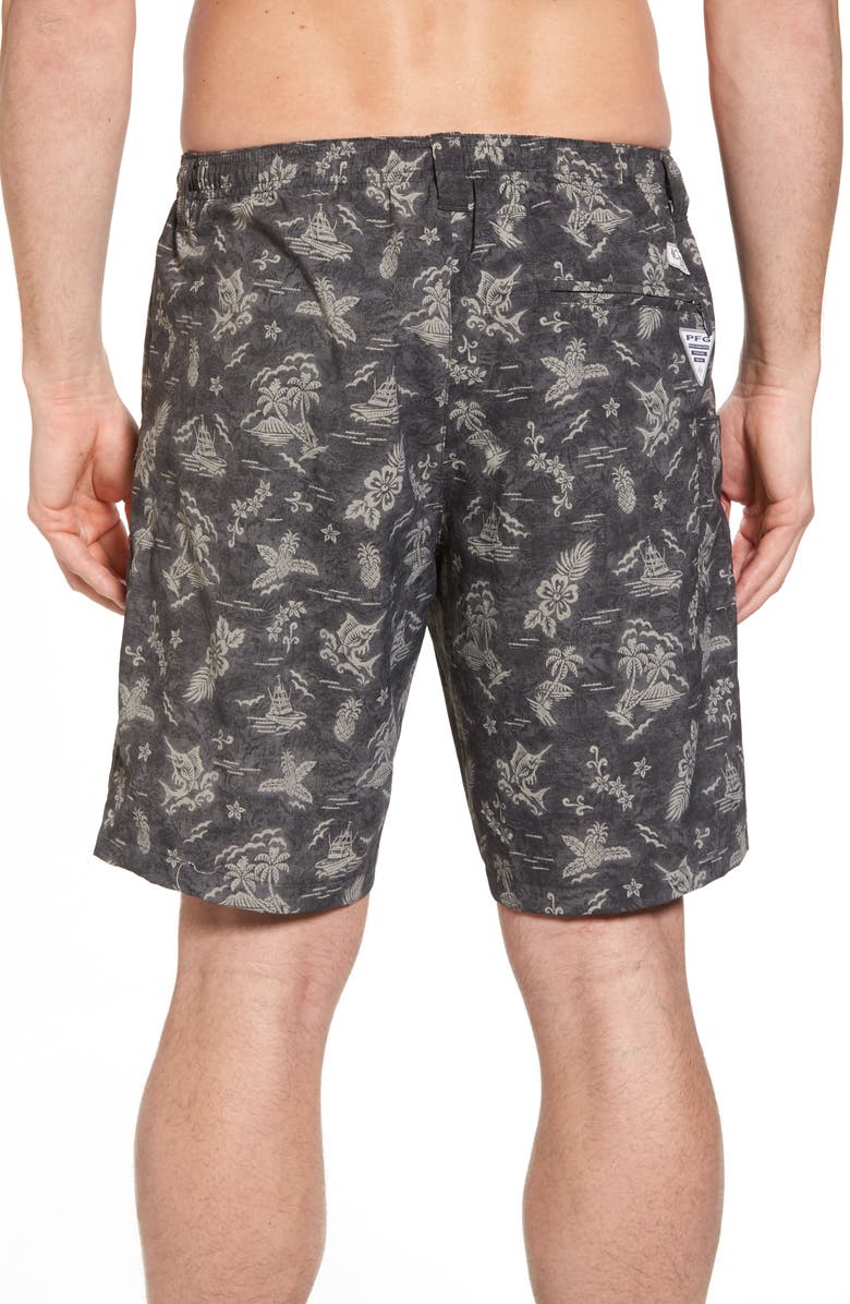 Columbia PFG Backcast II Print Swim Trunks, Alternate, color, 