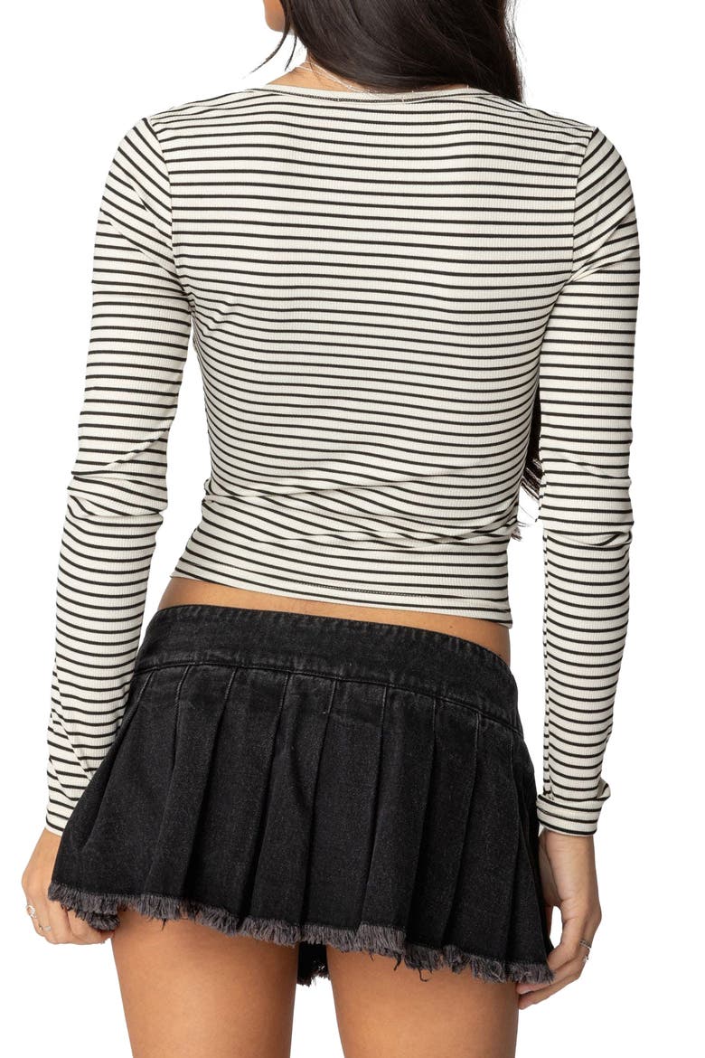Alex Stripe Long Sleeve Top, Alternate, color, BLACK-AND-WHITE