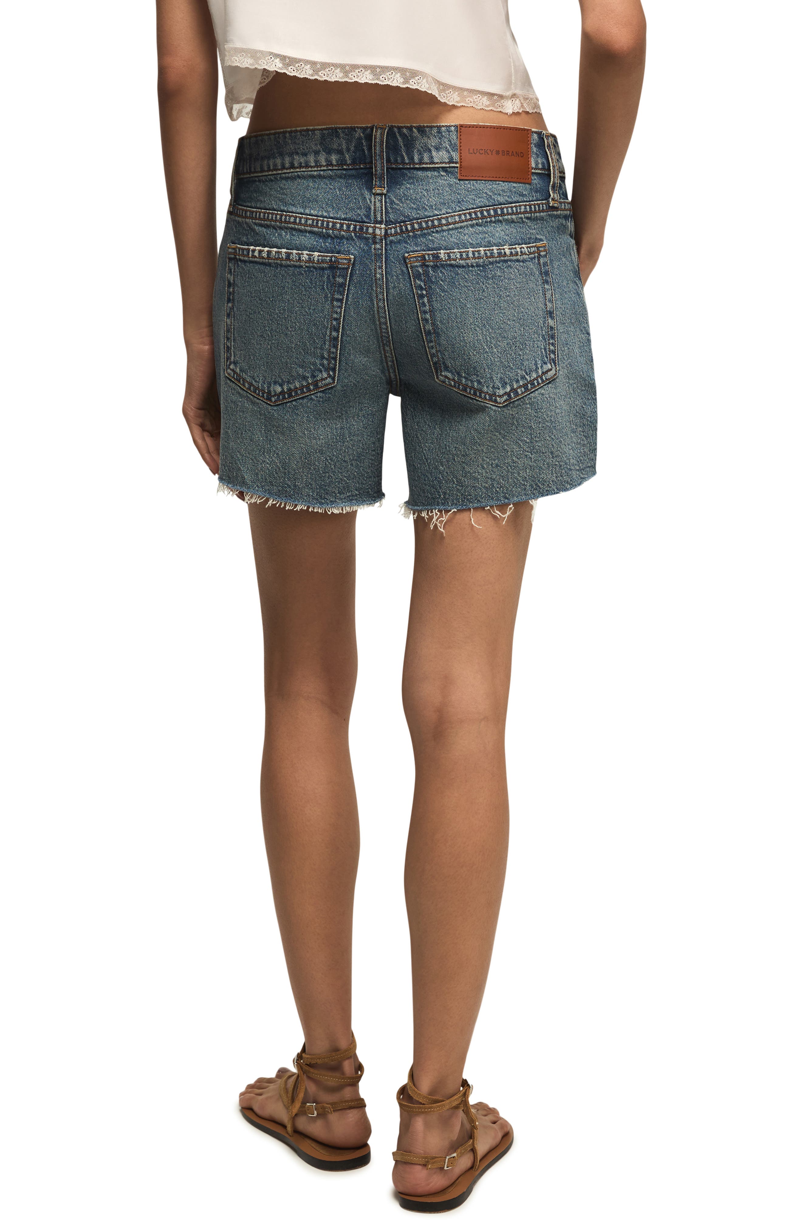 Baggy Stretch Denim Shorts - image 2