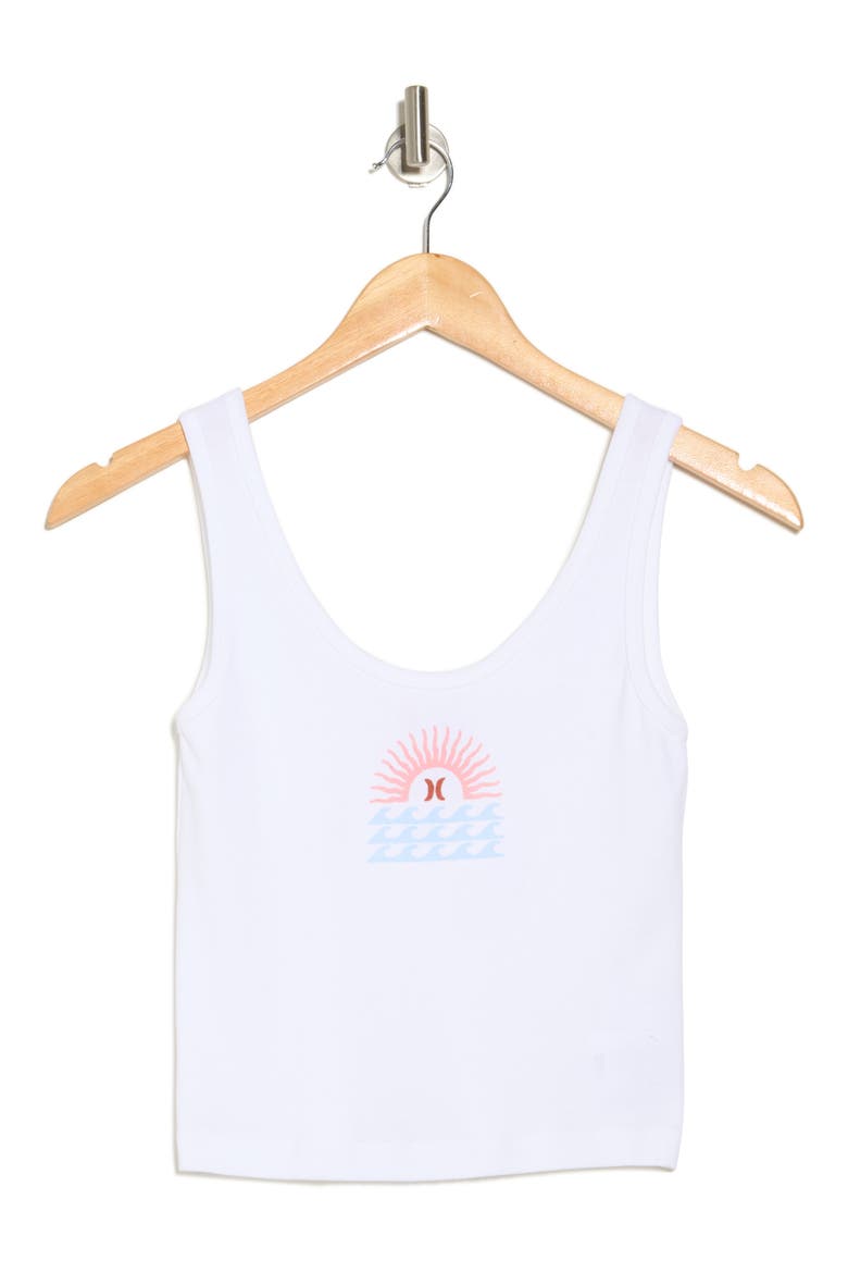Leisure Scoop Neck Crop Tank, Alternate, color, WHITE