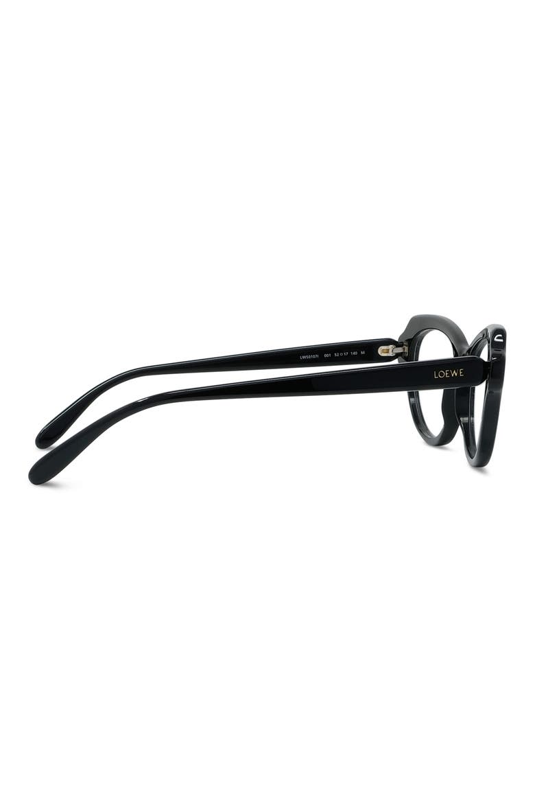 Slim 52mm Geometric Optical Glasses, Alternate, color, SHINY BLACK