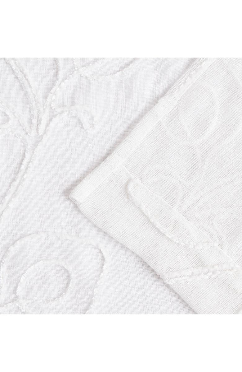 DAINTY HOME Stella Set of 2 Sheer Panel Curtains, Alternate, color, White