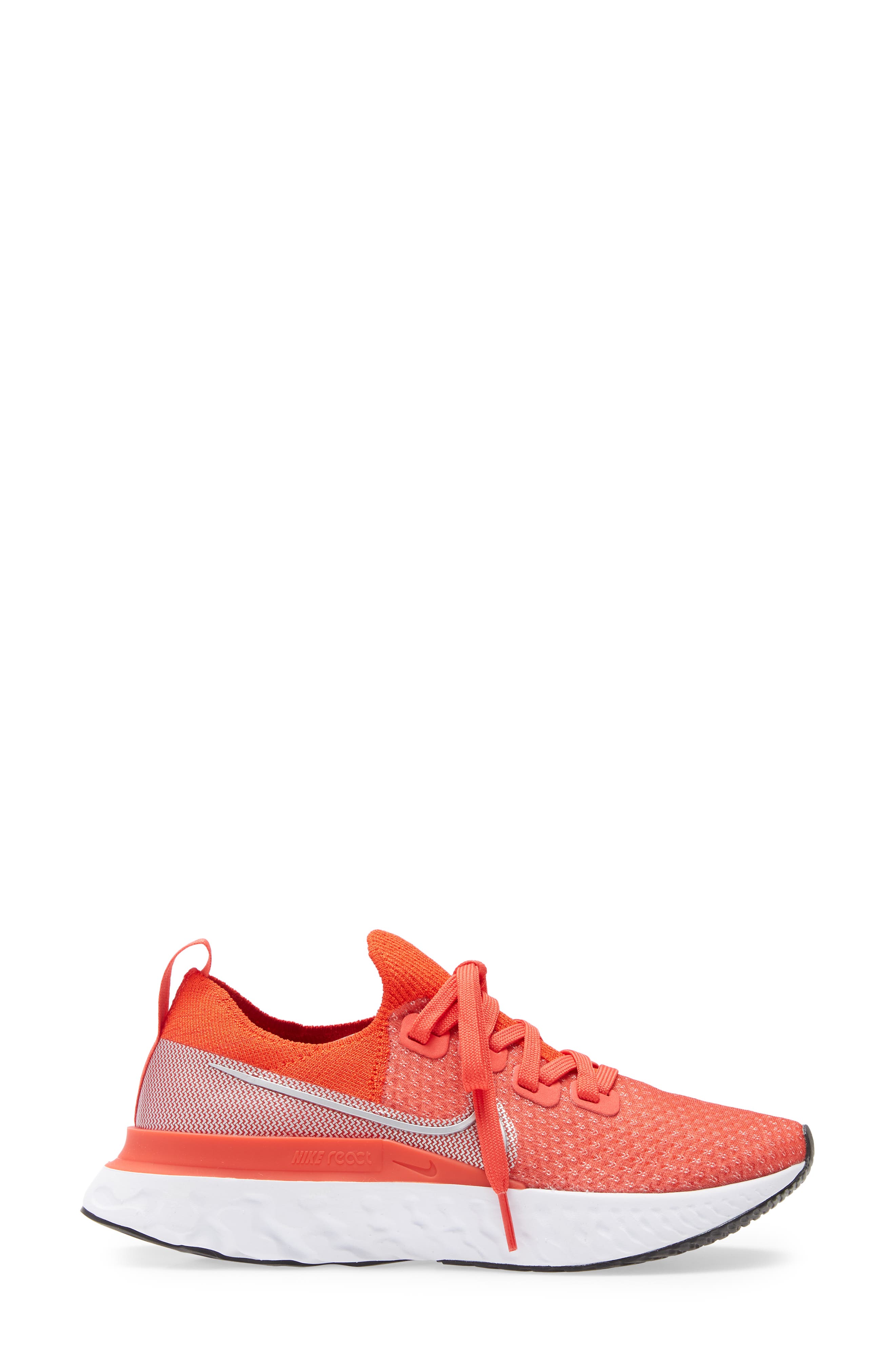 React Infinity Run Flyknit Running Shoe, Alternate, color, CHILE RED/ SILVER/ RED