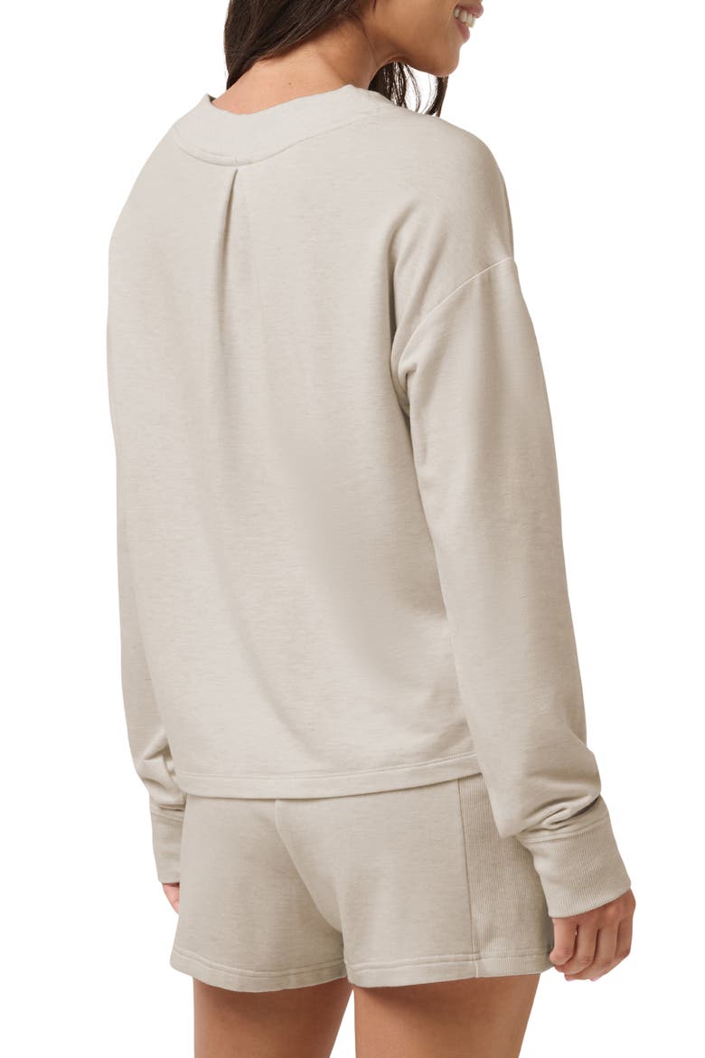 Cloud French Terry Pullover Sweatshirt, Alternate, color, HEATHER OATMEAL