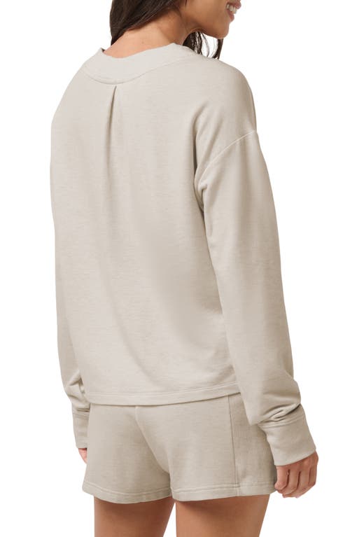 Shop Travismathew Cloud French Terry Pullover Sweatshirt In Heather Oatmeal