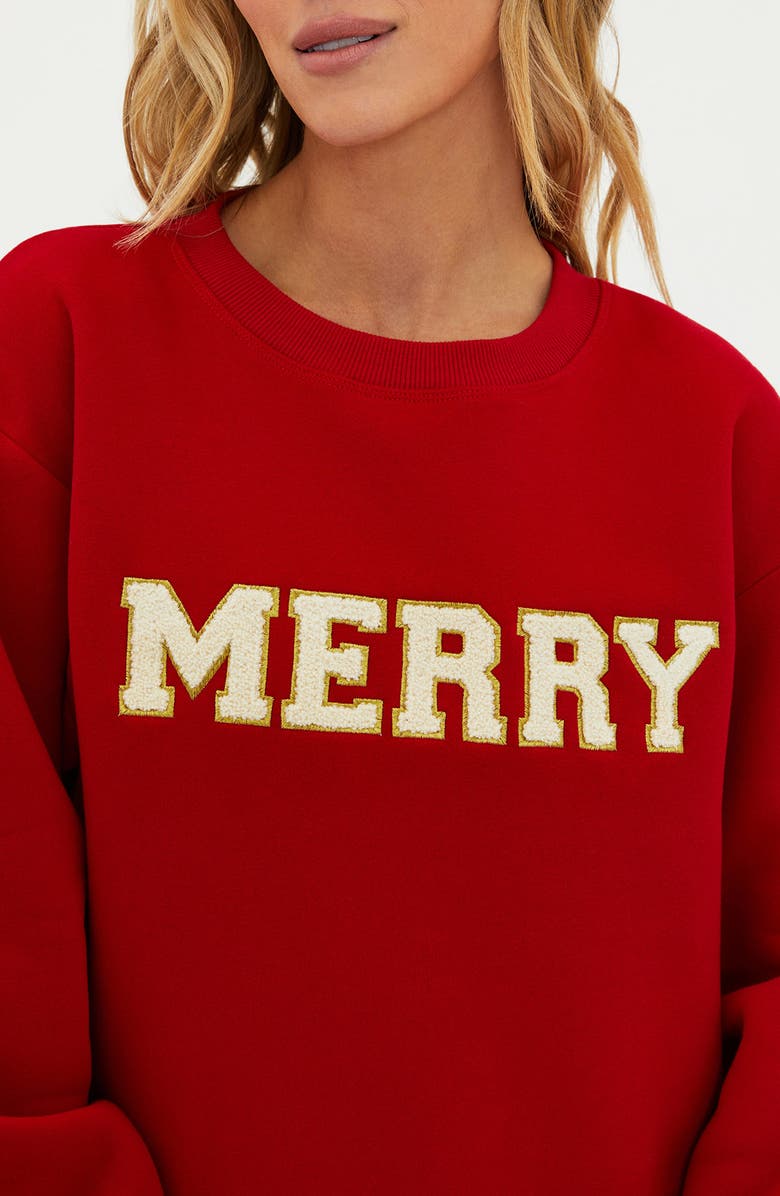 Beach Riot Dawn Merry Graphic Sweatshirt, Alternate, color,