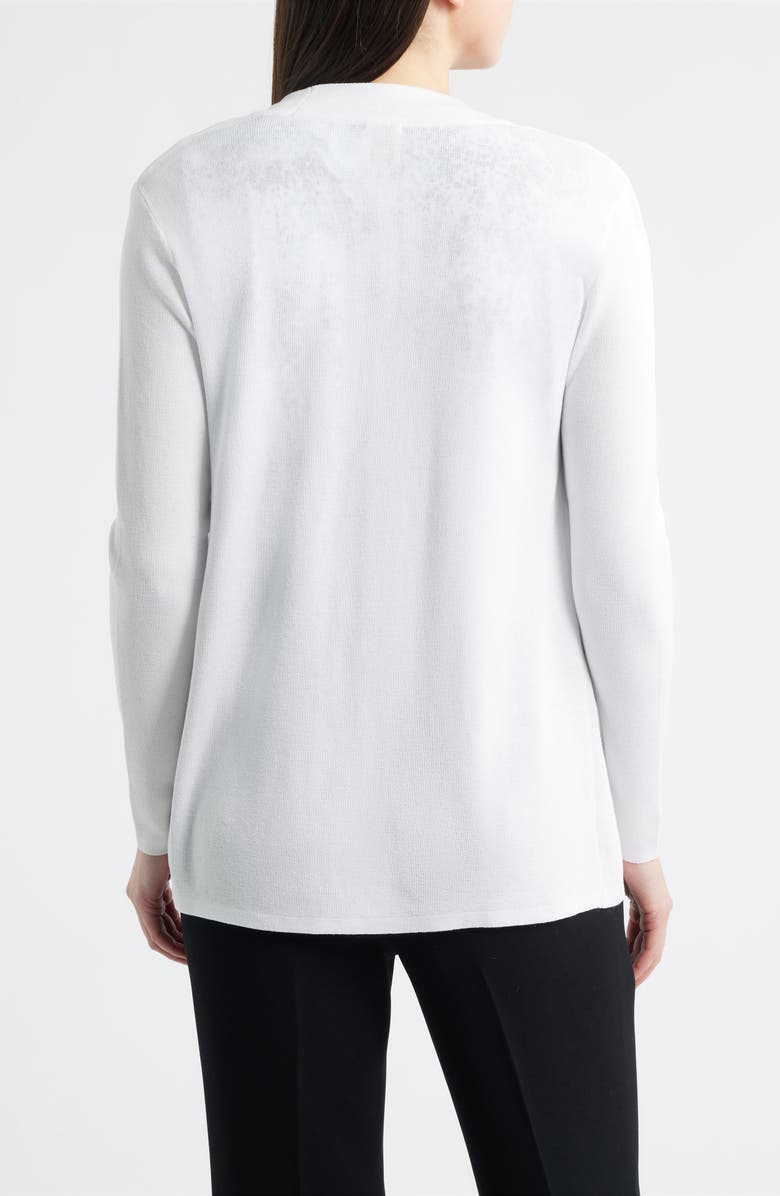 Anne Klein Malibu Open Front Cardigan, Alternate, color, Crisp White