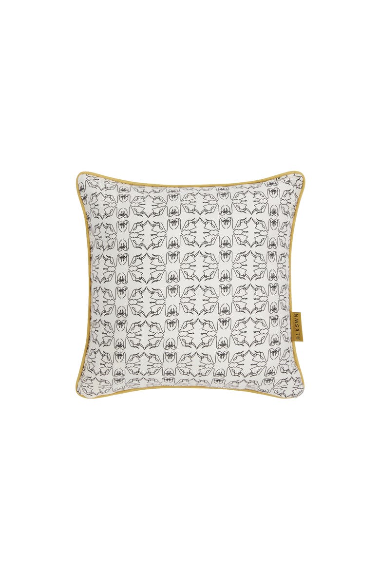 Swn  Monogram Decorative Cushion, Alternate, color, Black & White