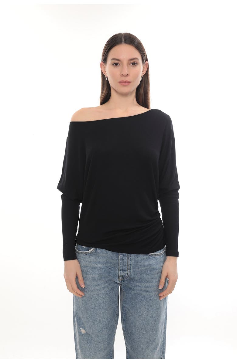 Monlicia Luna Long Sleeve Stretch Fall Top, Alternate, color, Black