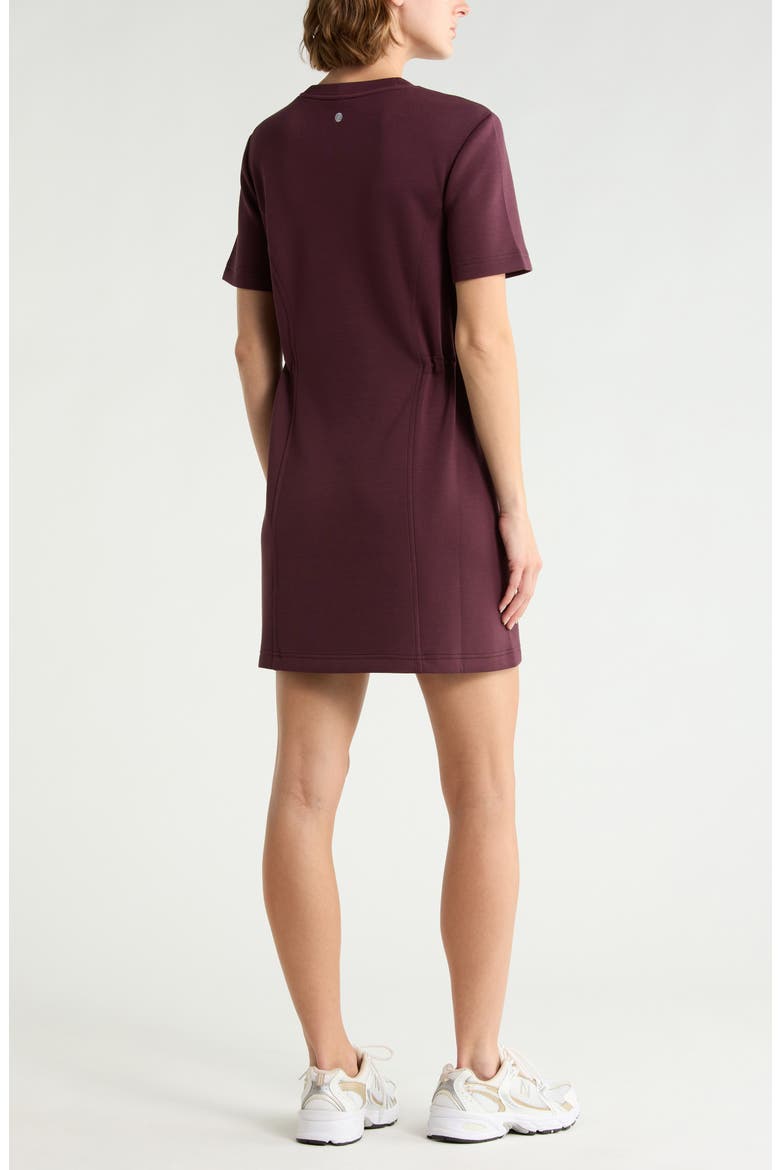 Whisper Knit Short Sleeve Dress, Alternate, color, BURGUNDY FUDGE
