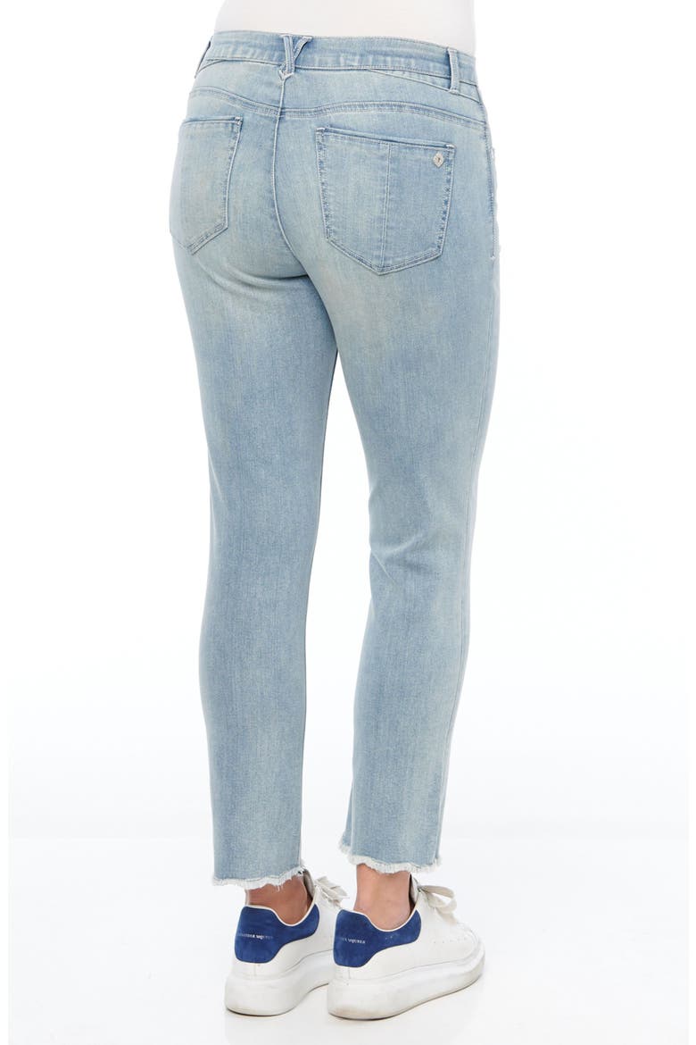Ab-Solution Distressed High Waist Ankle Straight Leg Jeans (Nordstrom Exclusive), Alternate, color, LIGHT BLUE