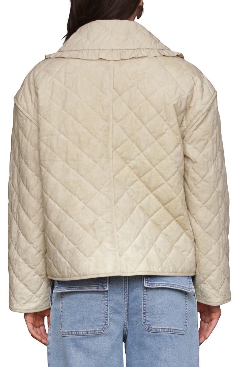 Avec Les Filles Ruffle Collar Quilted Jacket, Alternate, color, 