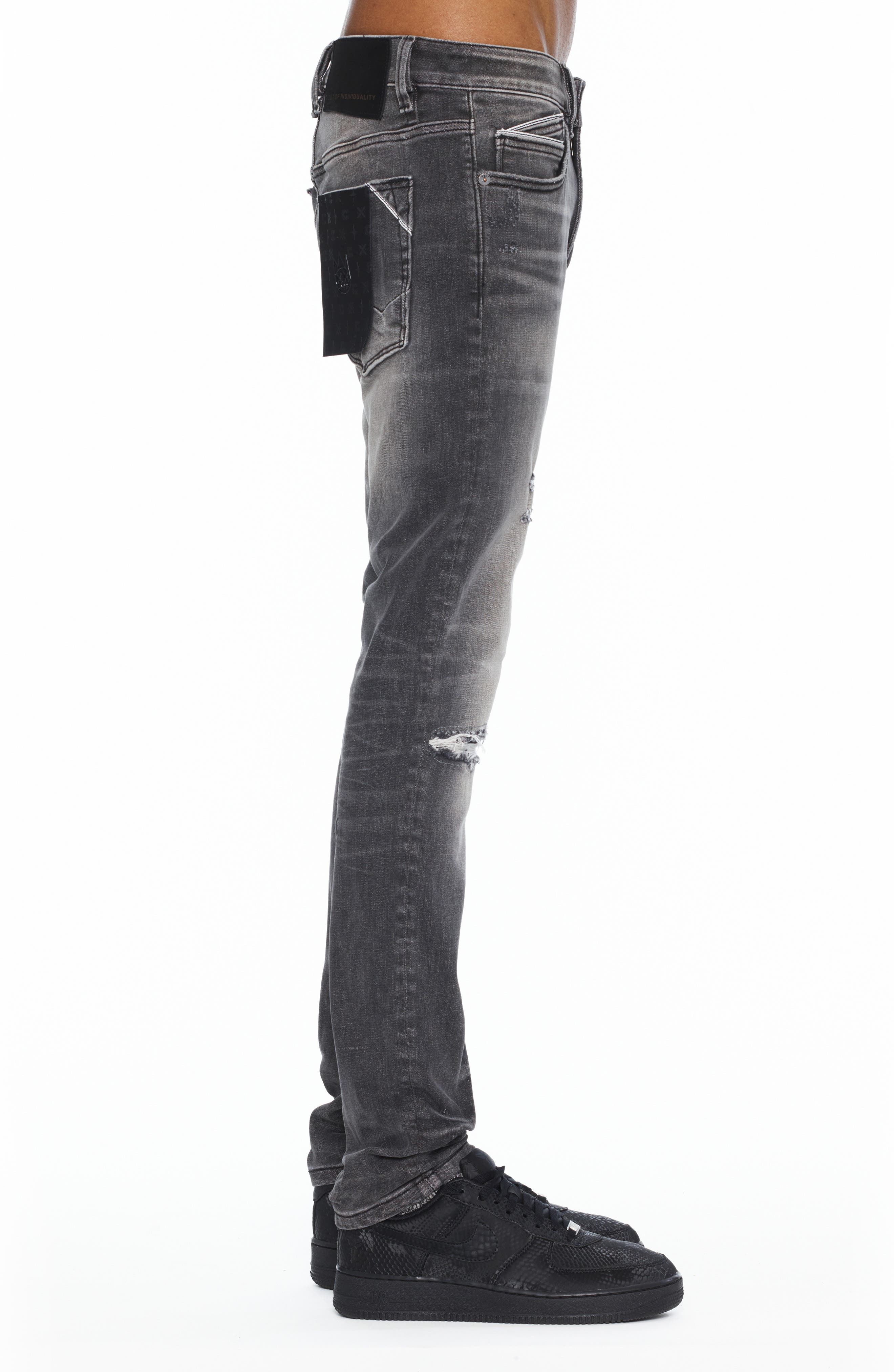 Cult of Individuality Punk Ripped Mid Rise Super Skinny Jeans (Men ...