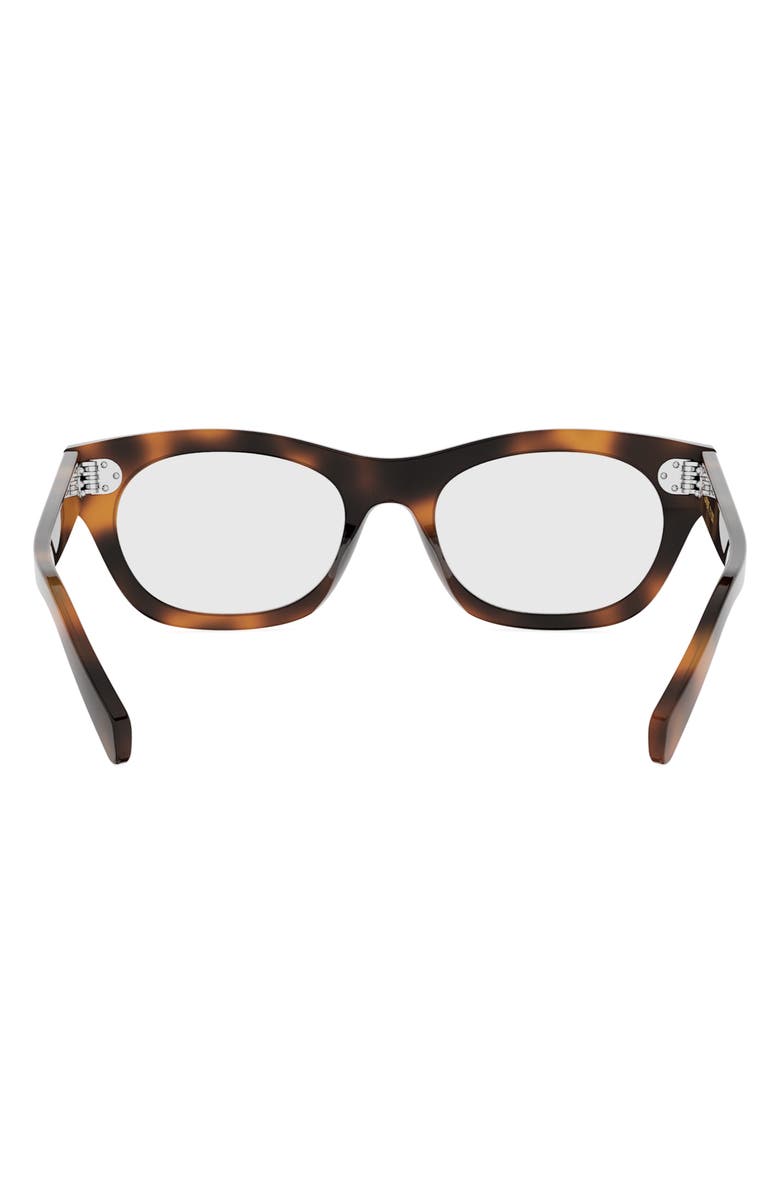 CELINE 3 Dots 53mm Cat Eye Optical Glasses, Alternate, color, Blonde Havana