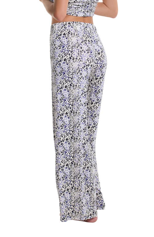 Hanky Panky Unwind Modal Drawstring Wide Leg Pant In Animal Print